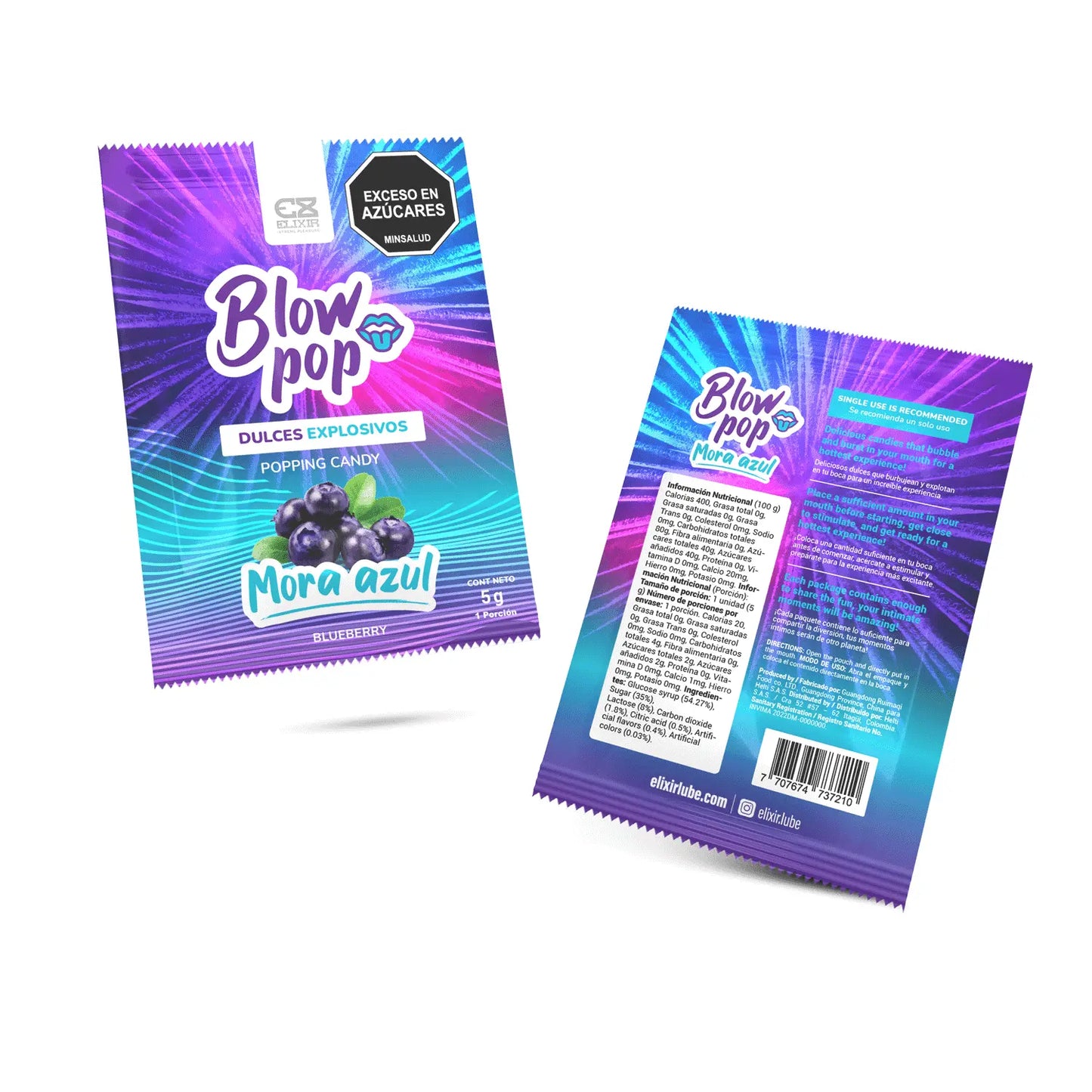 Polvos Explosivos Para Sexo Oral Blow Pop Elixir Mora Azul- Salvaje Sex Store - Salvaje Sex Store-sex-shop-bogota