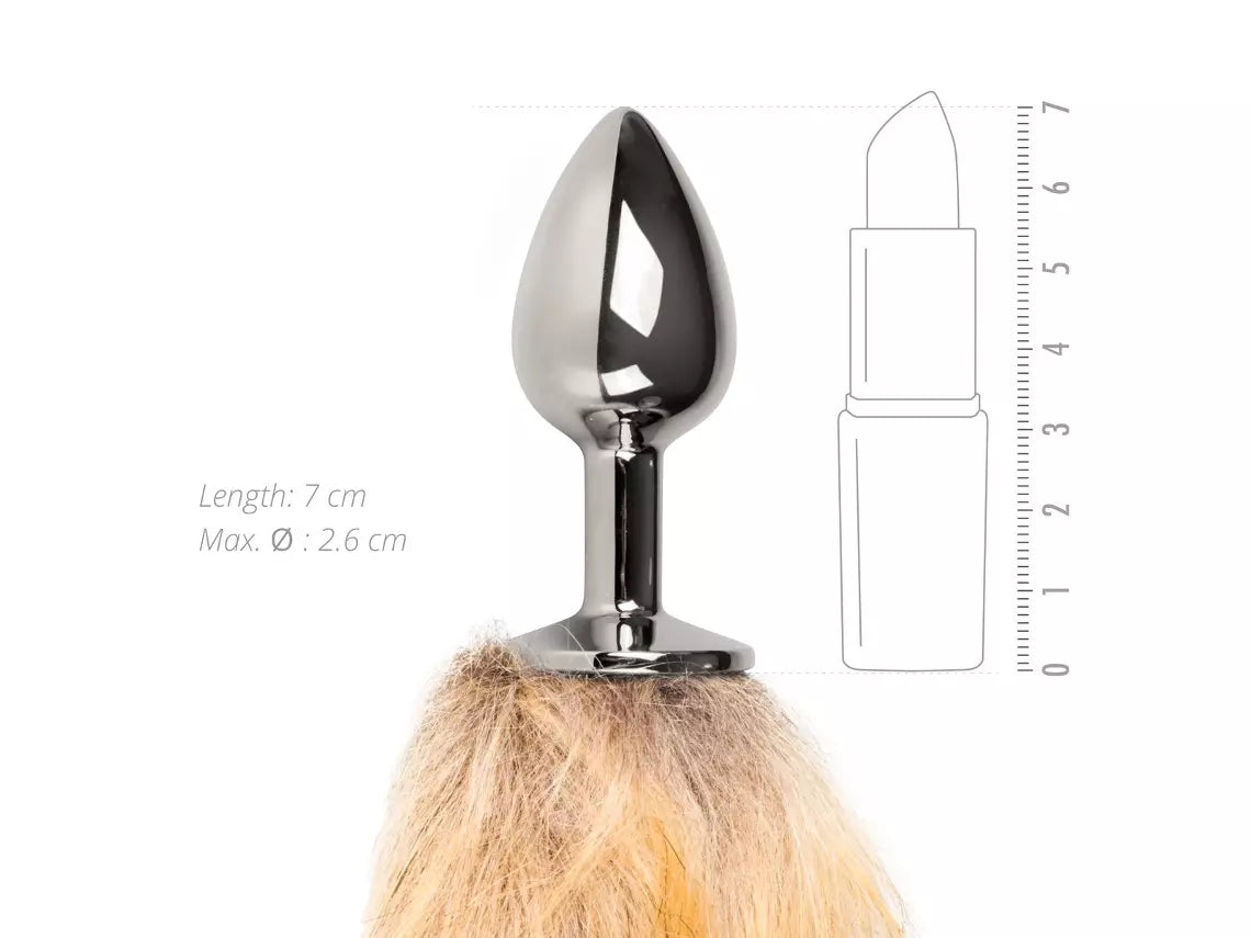 Plug Anal Cola de Zorro Café en Acero- Salvaje Sex Store - Salvaje Sex Store-sex-shop-bogota