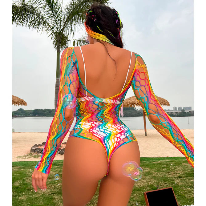 Body de malla Beach Club Rainbow- Salvaje Sex Store - Salvaje Sex Store-sex-shop-bogota