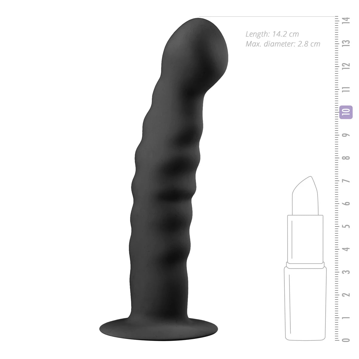 Dildo de Silicona con Ventosa Negro 14 cm- Salvaje Sex Store - Salvaje Sex Store-sex-shop-bogota