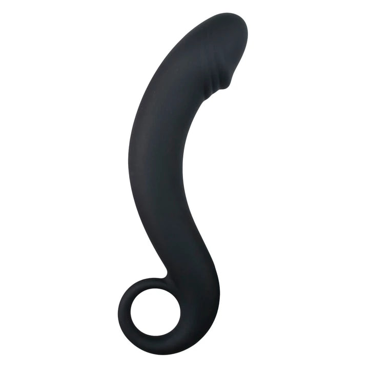 Dildo en Silicona con Aro de Sujeción Negro-Salvaje Sex Store - Salvaje Sex Store-sex-shop-bogota