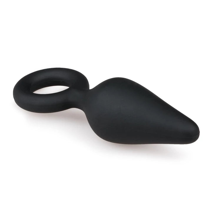 Plug Anal Silicona Talla S Negro con Aro de Sujeción- Salvaje Sex Store - Salvaje Sex Store-sex-shop-bogota