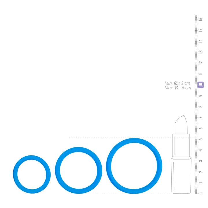 Set Anillos Azules Diferentes Medidas para Pene- Salvaje Sex Store - Salvaje Sex Store-sex-shop-bogota