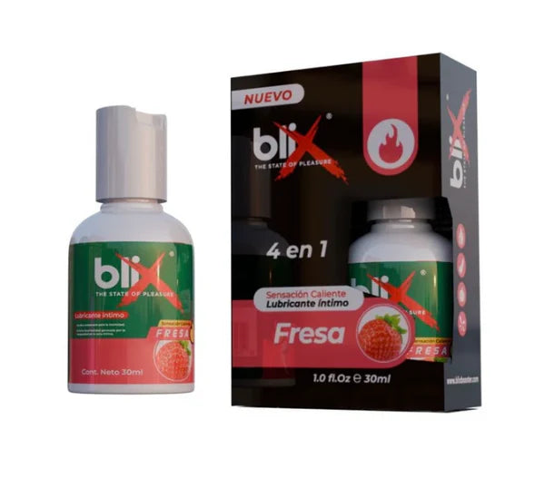 Lubricante intimo Blix Fresa 30 ML 4 en 1 - Salvaje Sex Store - Salvaje Sex Store-sex-shop-bogota