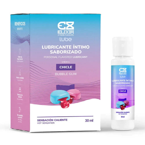 Lubricante íntimo saborizado Elixir Chicle 30ml - Salvaje Sex Store-sex-shop-bogota