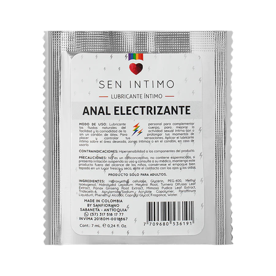 Lubricante Anal Electrizante Sen Sachet X 7 ml-Salvaje Sex Store - Salvaje Sex Store-sex-shop-bogota