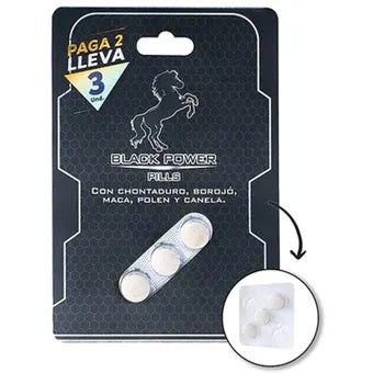 Potenciador Masculino Black Power Pills 2+1 - Salvaje Sex Store - Salvaje Sex Store-sex-shop-bogota