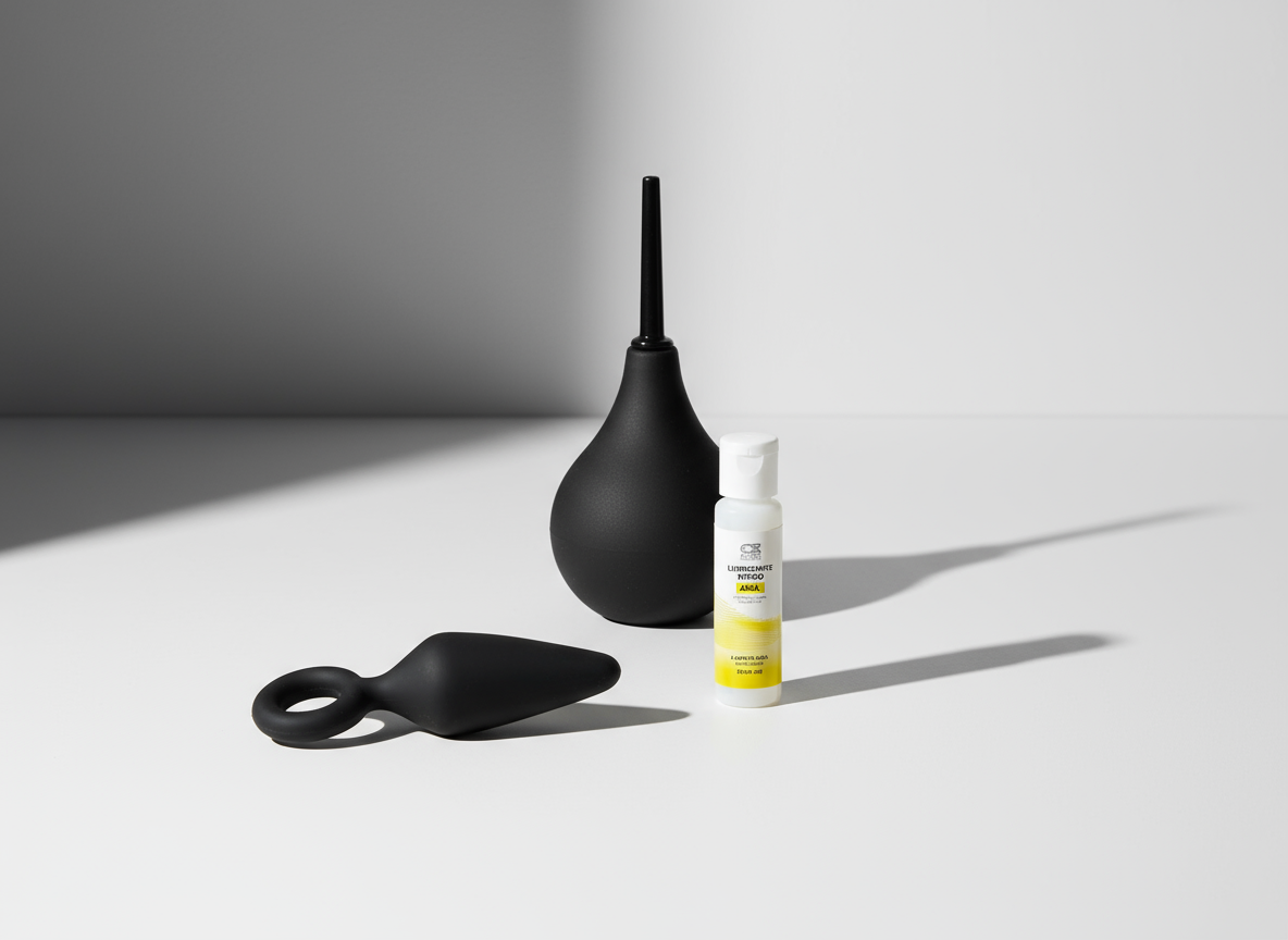 Kit Anal Premium - Plug + Lubricante Desensiblilzsante + Ducha | Experiencia Completa