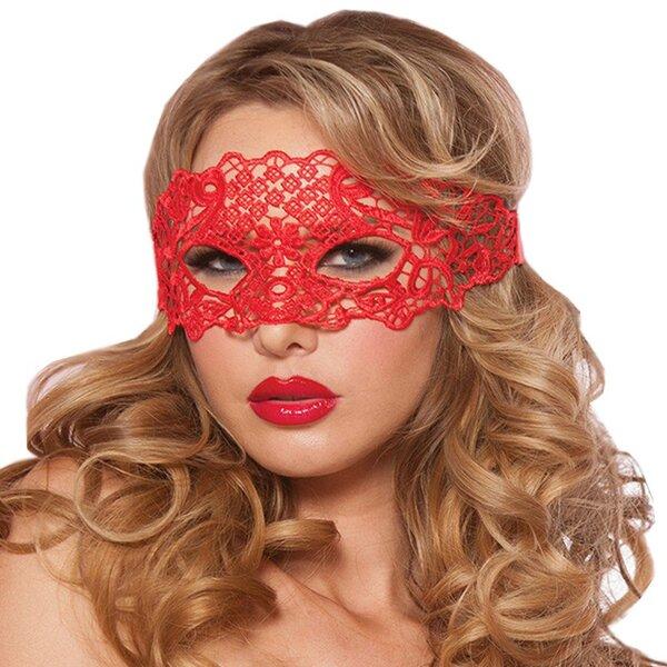 Antifaz Encaje 1 Pieza Rojo OS - Salvaje Sex Store-sex-shop-bogota
