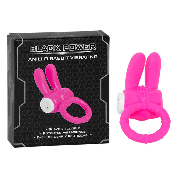 Rabbit Vibrating Cock Ring MY-887 Black Power-Anillos para pene-Salvaje Sex Store