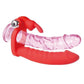 Anillo Vibrador y Consolador Frodo Rojo Camtoyz - Salvaje Sex Store