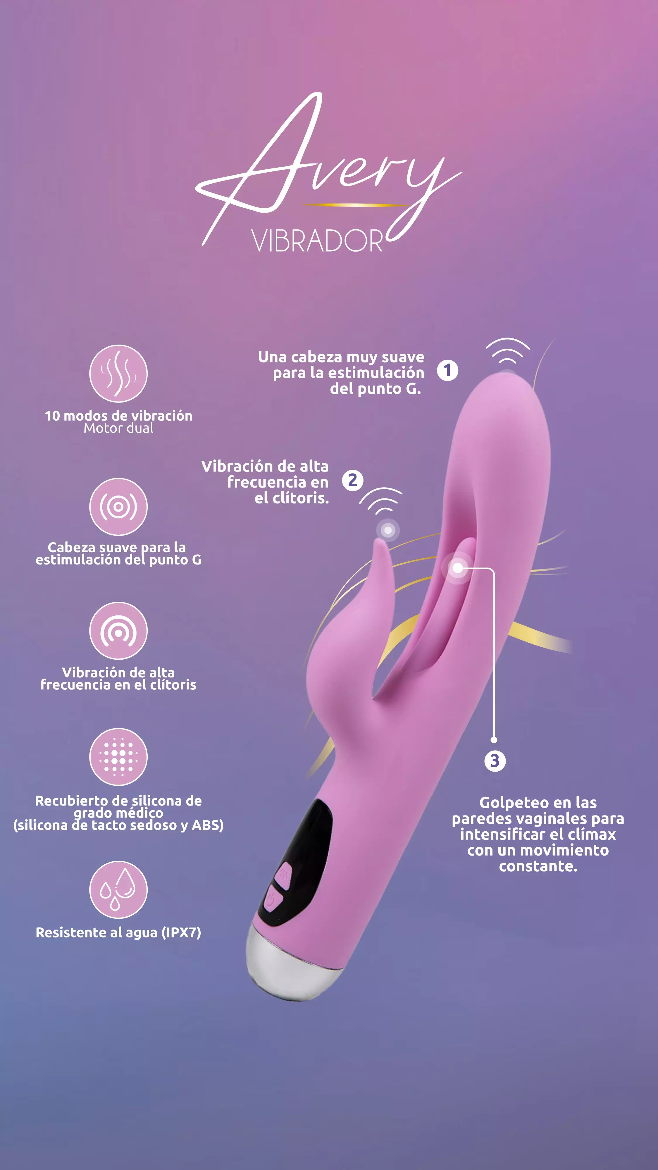 Vibrador Avery: La Elegancia de la Estimulación Dual y el Éxtasis de la Seda 💎