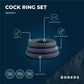 Kit de Anillos x 3 para el Pene En silicona Gris- Salvaje store