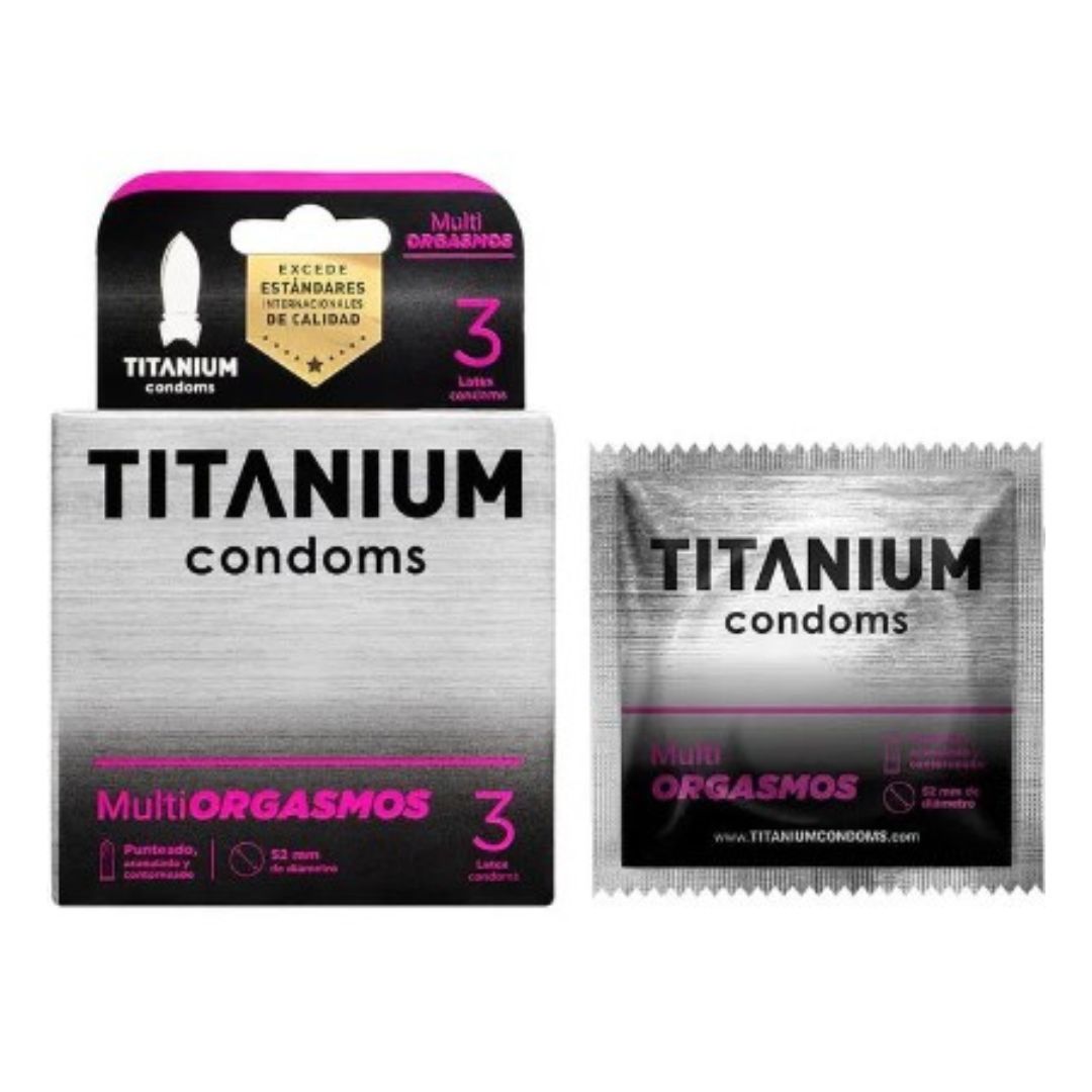 Condoms Titanium Multi Orgasmos X3-Salvaje Sex Store