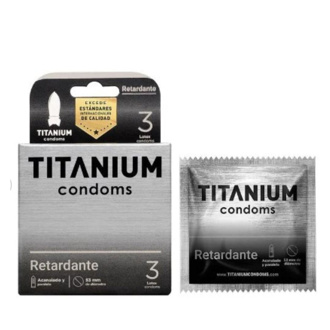 Condoms Titanium Retardante X3-Salvaje Sex Store