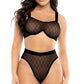 Conjunto de 2 piezas con varilla Negro (Top-Higth Waisted Botton) SM - Salvaje Sex Store-sex-shop-bogota