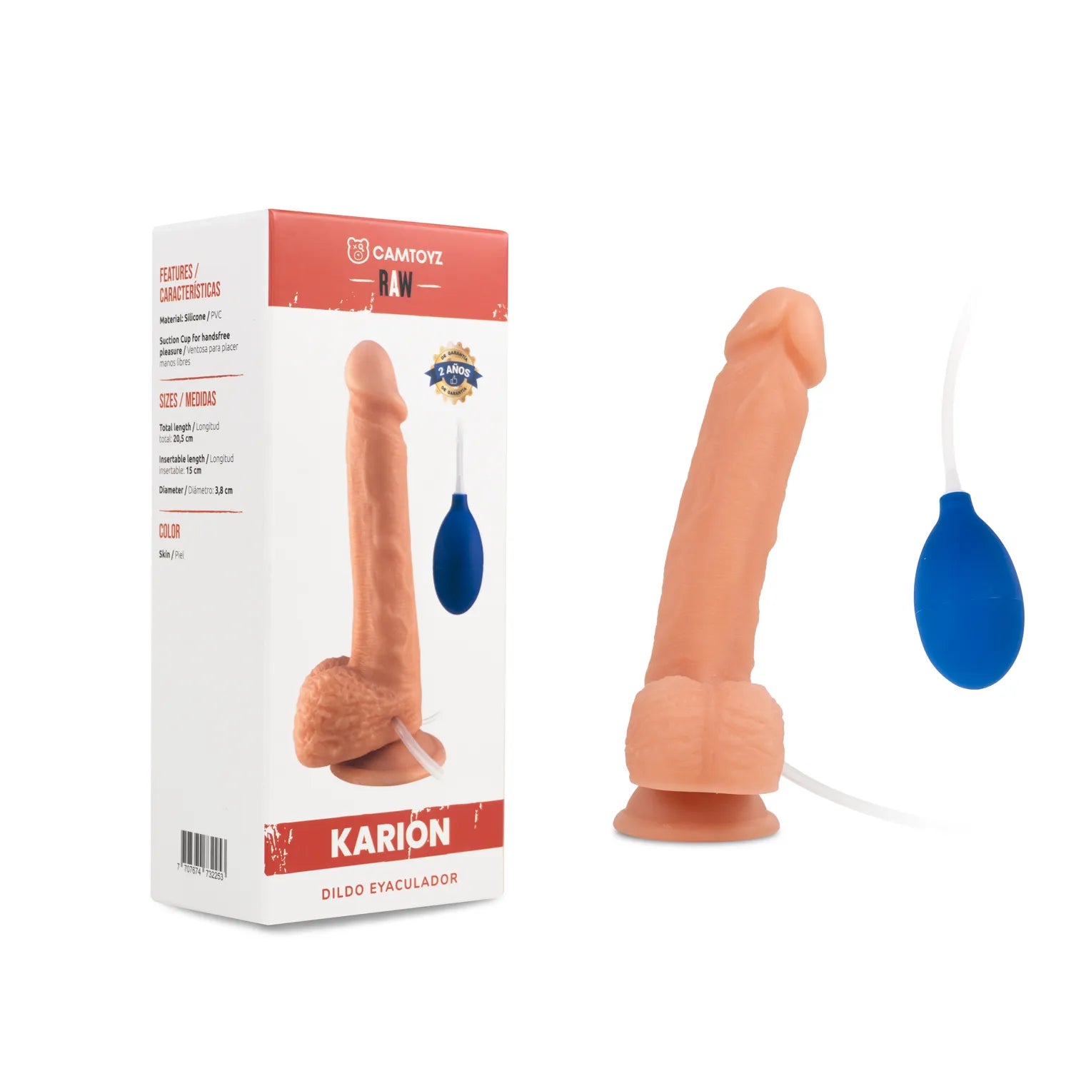 Dildo Realista Eyaculador Raw Karion-Juguetes Sexuales, Dildo-Salvaje Sex Store