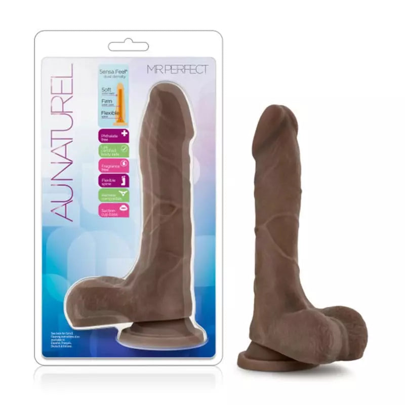 Dildo Au Naturel - Mister Perfect - Chocolate-Salvaje Sex Store