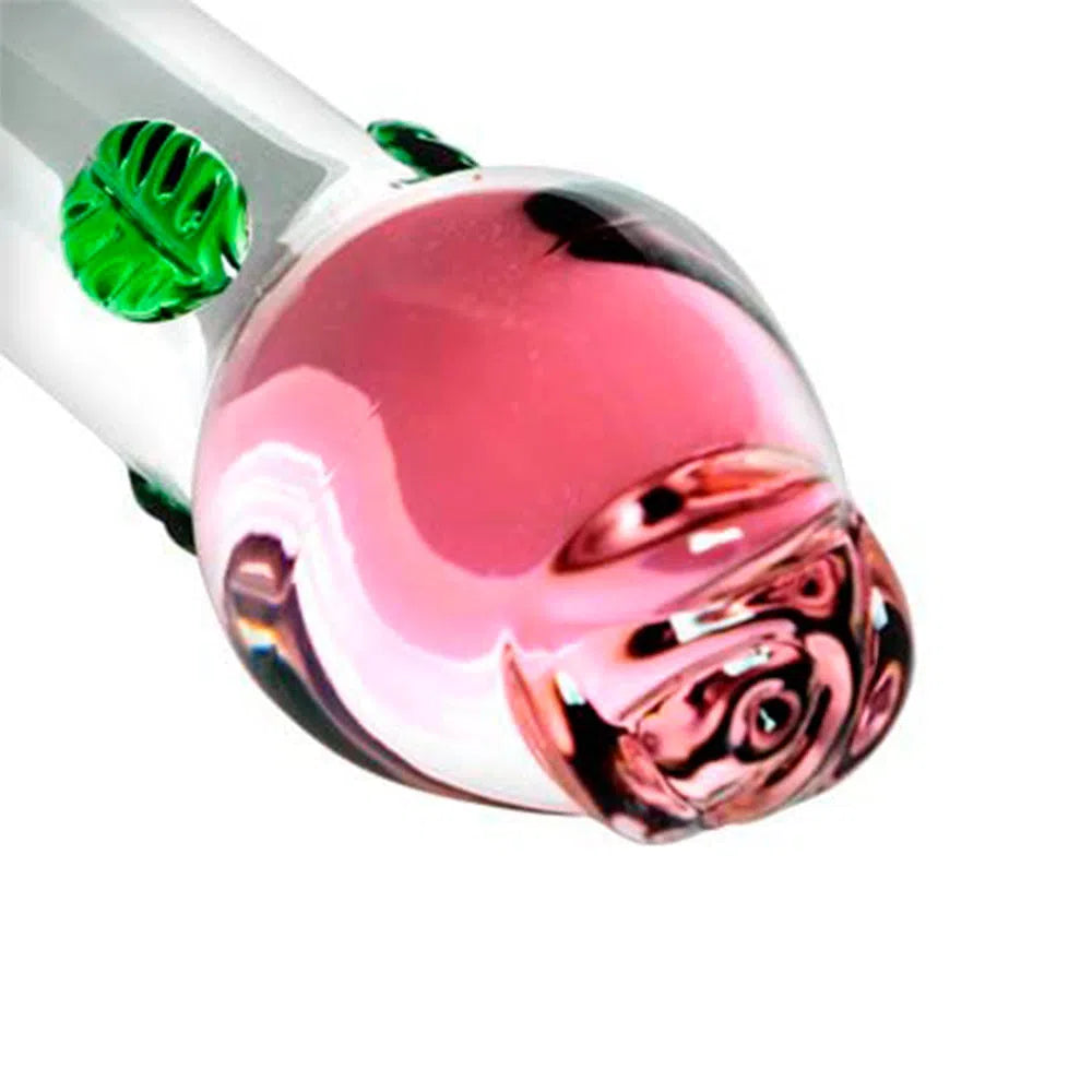 Dildo de Vidrio Flor Rosado-Salvaje Sex Store