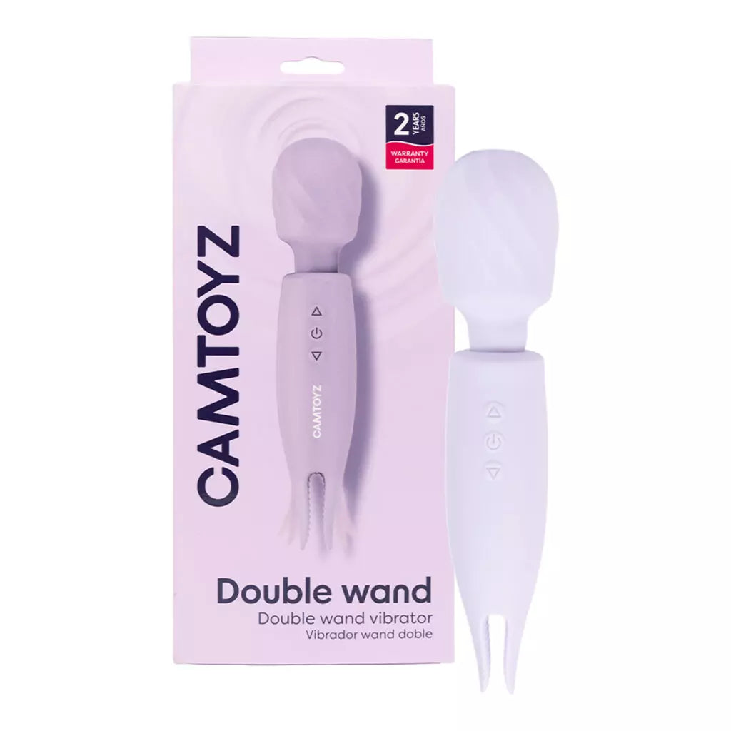 Vibrador Double Wand Camtoyz Majestic – Estimulador Dual de Alta Frecuencia y Cabezal Flexible