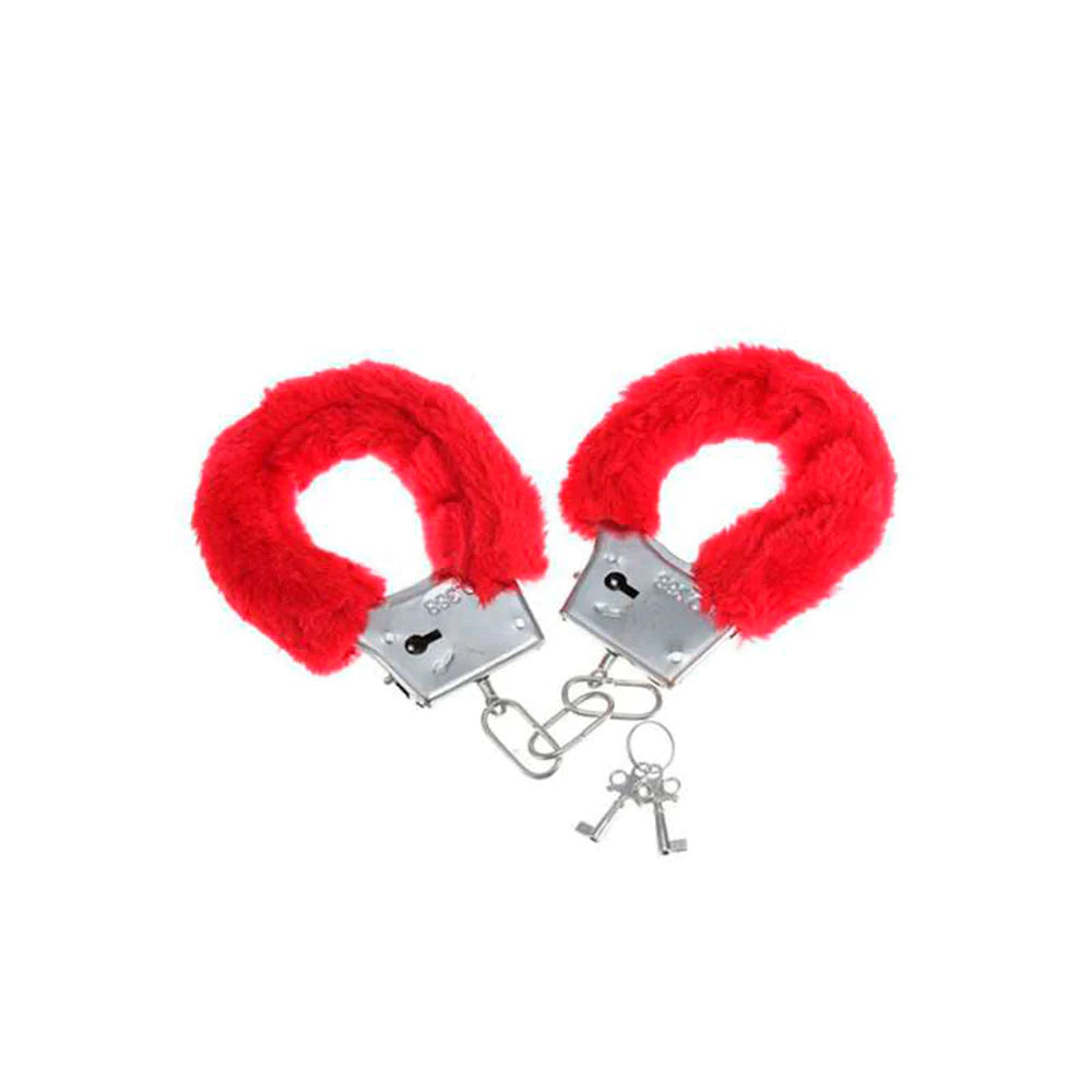 esposas-peluche-metal-rojo