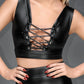 Handmade Top y Falda tipo cuero-Top y falda negra 
