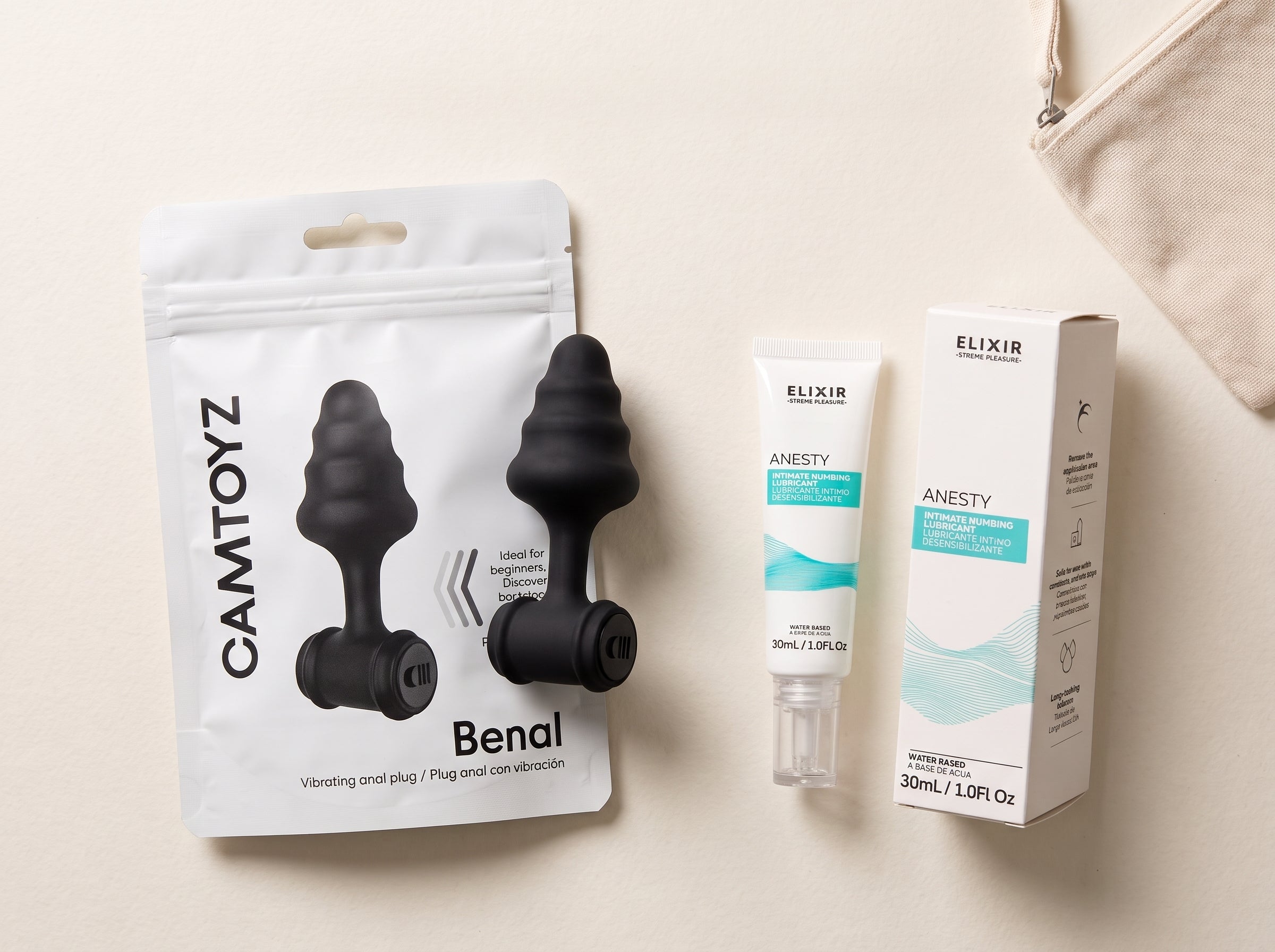 Kit Sensorial Benal: Plug Anal con Vibración y Elixir Desensibilizante Anesty 🌹✨