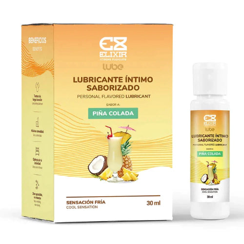 Lubricante íntimo saborizado Elixir Piña Colada 30ml-Salvaje Sex Store