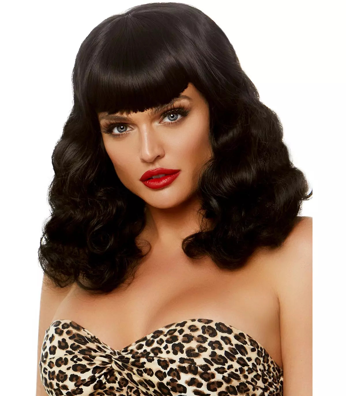 Peluca 16 inch Retro Curly Bob Wig - Black-Salvaje Sex Store