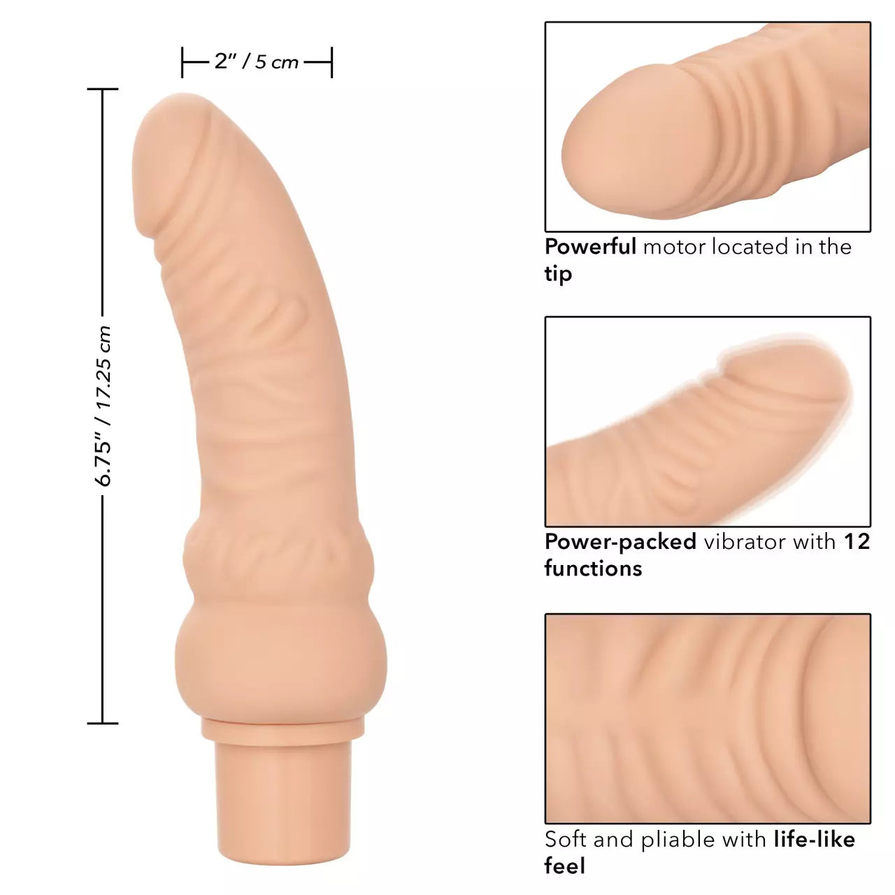 Vibrador Rechargeable Power Stud Curvy - Ivory-Salvaje Sex Store