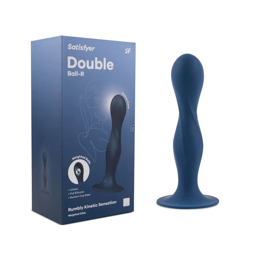 Dildo Vibrador  Double Ball-R Azul Satisfyer - Salvaje Sex Store