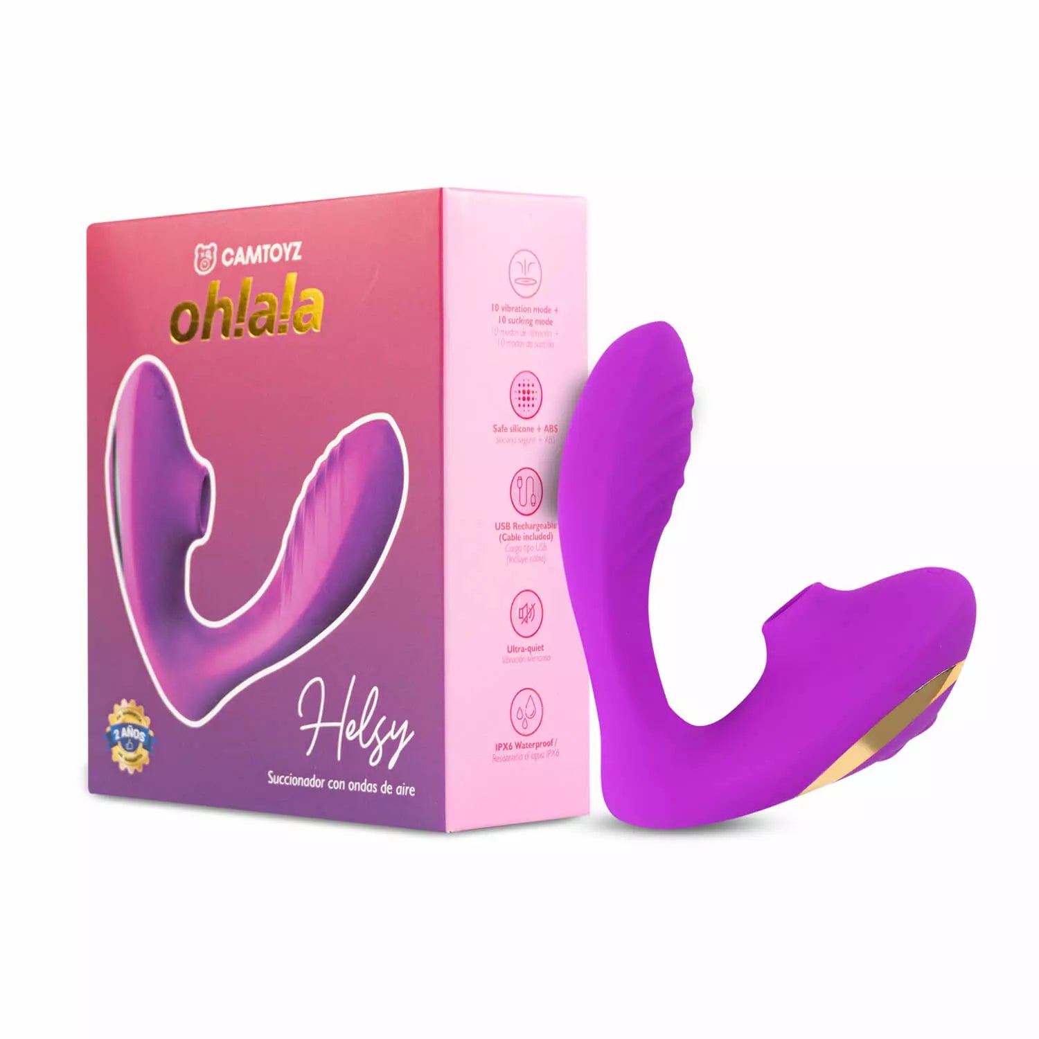 Vibrador de Doble Estimulación Helsy Oh lala - Salvaje Sex Store - Salvaje Sex Store-sex-shop-bogota