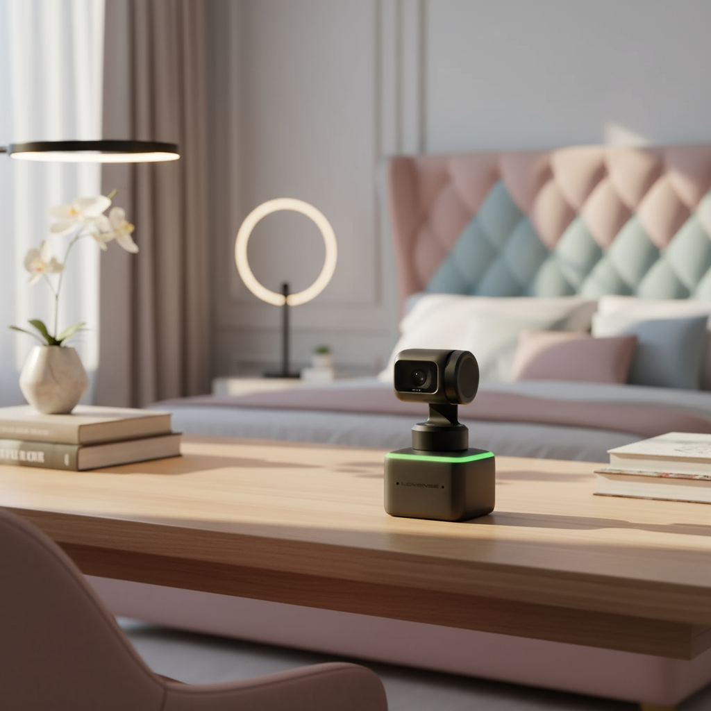 Cámara Lovense lifestyle elegante contenido íntimo parejas Bogotá