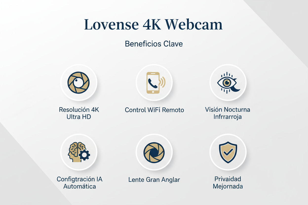 Beneficios webcam 4K Lovense visión nocturna gran angular Bogotá