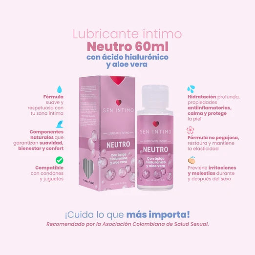Lubricante Íntimo Neutro Sen Íntimo – Gel con Ácido Hialurónico y Aloe Vera (60 ml)