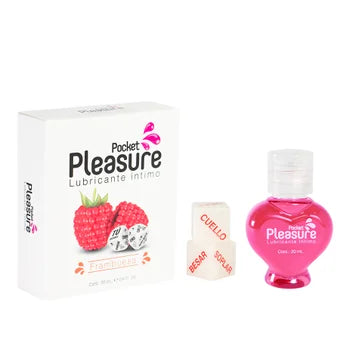 Lubricante Intimo Pocket Pleasure Frambuesa Dados-Salvaje Sex Store