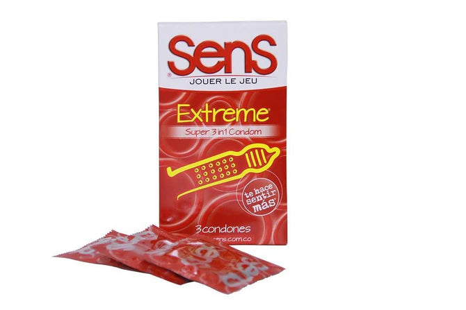 Condones Sens Extreme Impacto Máximo x3 Unidades