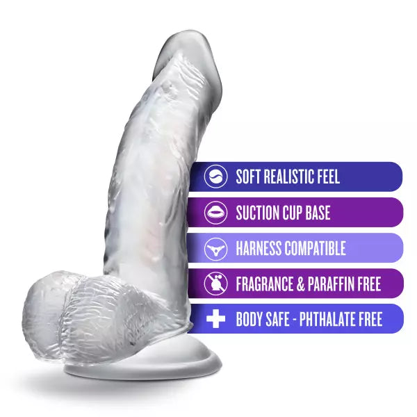 Dildo Diamond Transparente de 6"-Salvaje Sex Store