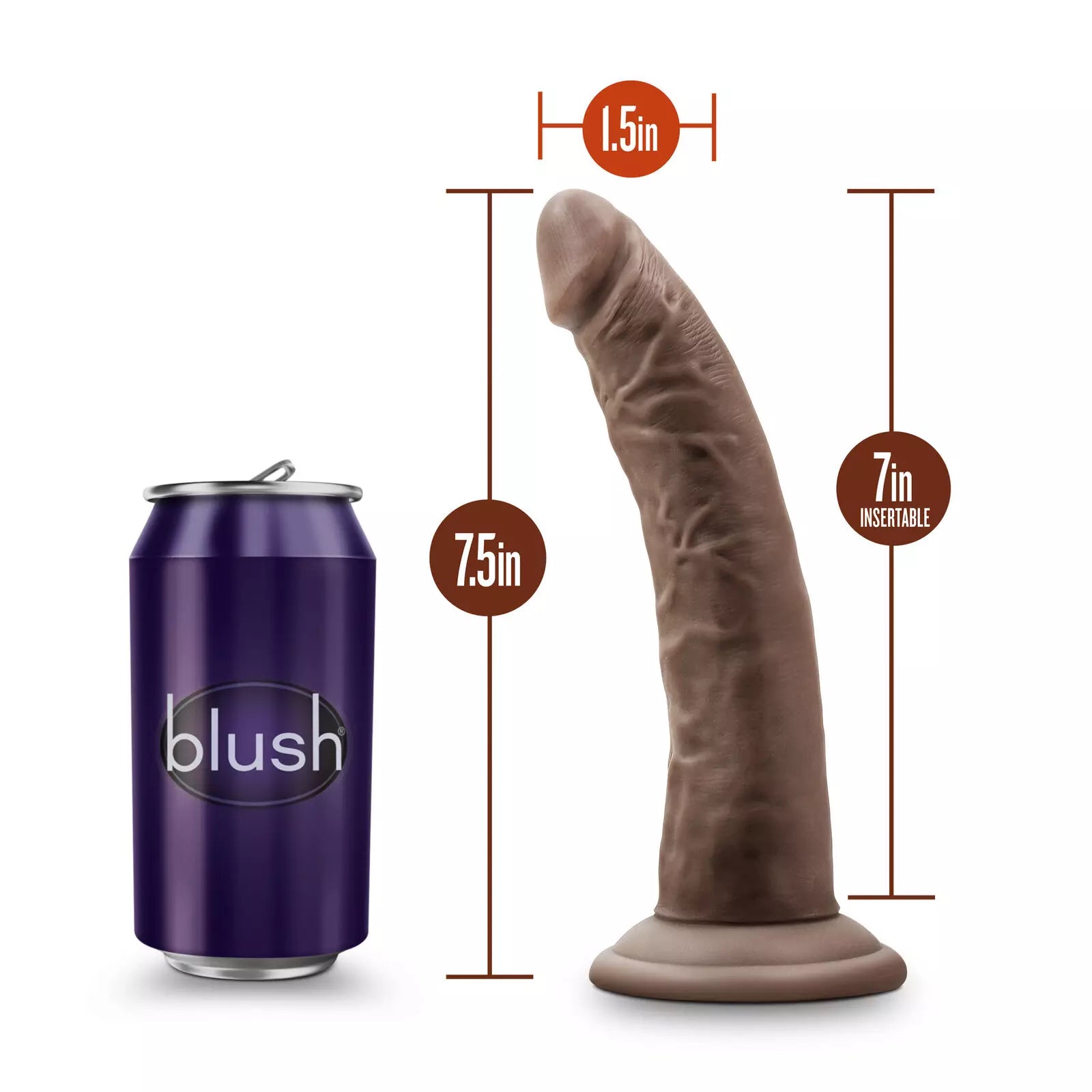 Dildo Dr Skin Chocolate 7”-Juguetes Sexuales, Dildo-Salvaje Sex Store