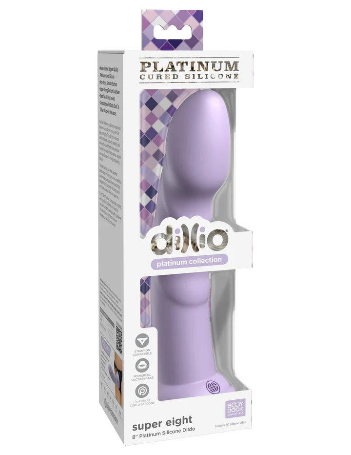 Dildo Platinum - Super Suave 21 Cm Purpura-Salvaje Sex Store