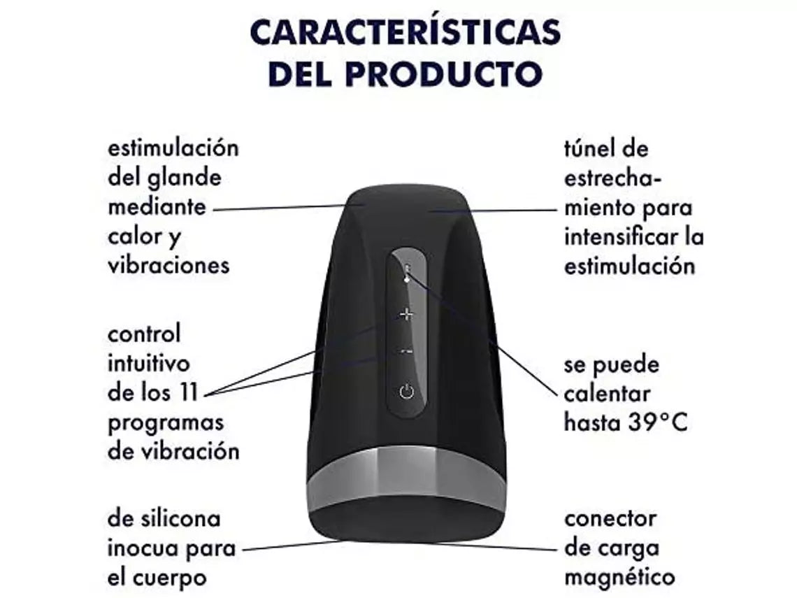 Masturbador Satisfyer Heat Con Vibración-Salvaje Sex Store