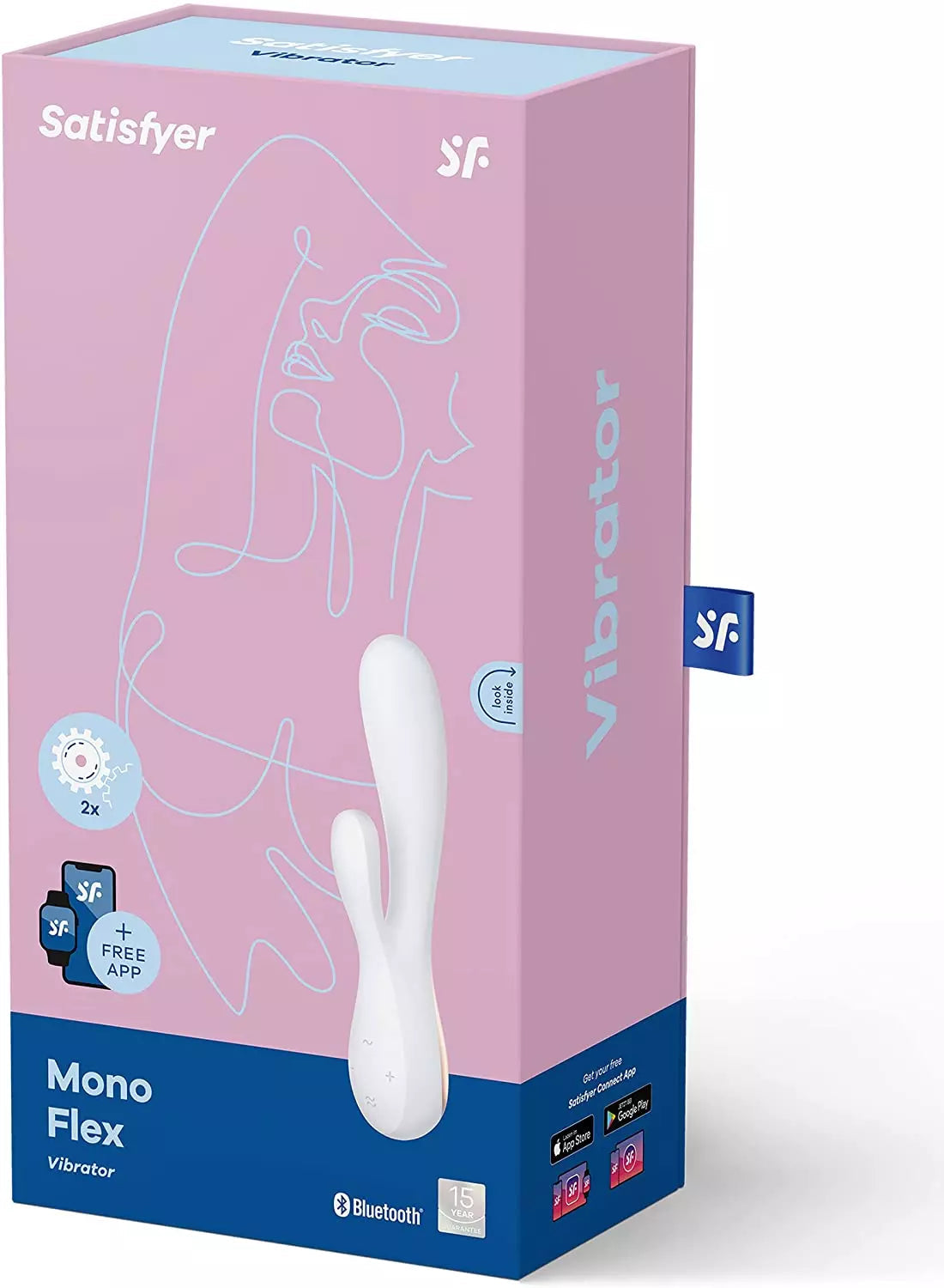 Vibrador Satisfyer Mono Flex Blanco Con App-Vibrador Satisfyer-Salvaje Sex Store