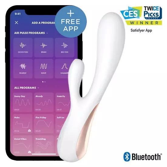 Vibrador Satisfyer Mono Flex Blanco Con App-Vibrador Satisfyer-Salvaje Sex Store