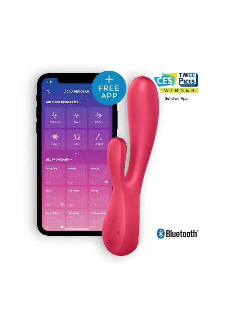 Vibrador Satisfyer Mono Flex Rojo Con App-Salvaje Sex Store