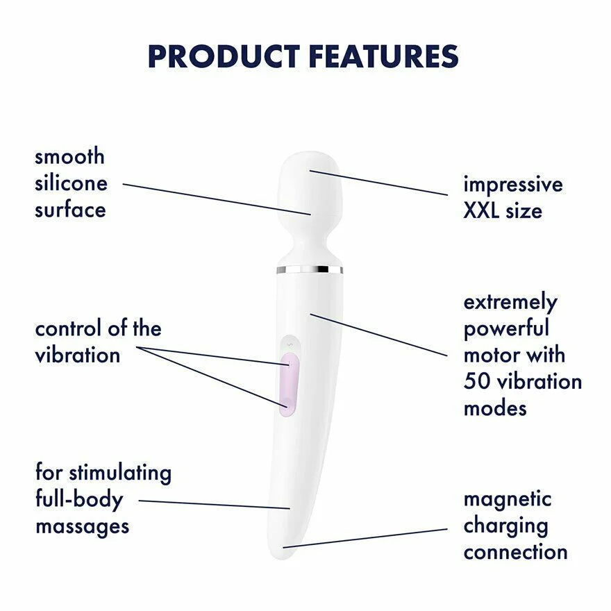 Vibrador Satisfyer Wander Woman Blanco-Salvaje Sex Store