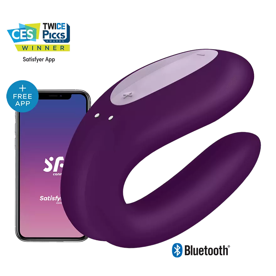 Vibrador de Parejas Satisfyer Double Joy App-Vibrador Satisfyer-Salvaje Sex Store